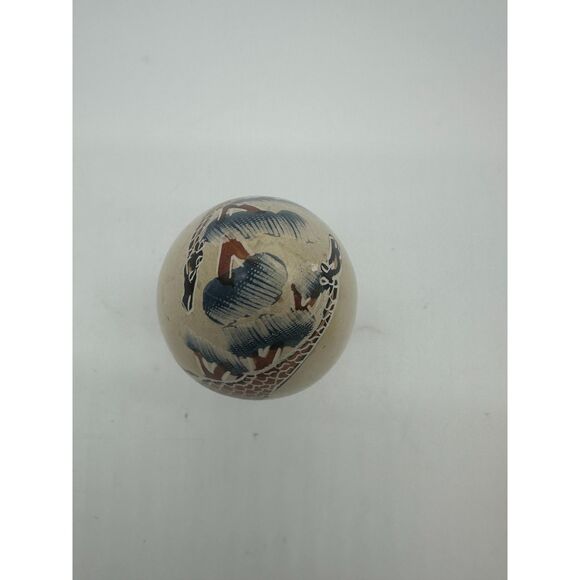 Carved Stone Eggs Set of Three with African Animals 2" Oval Eggs Home Decor - Picture 3 of 10